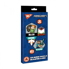 олівці кольор. YES 12шт./24кол. двосторонні Minecraft карт. уп. заточ.  290702  (12/240)