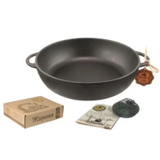 жаровня чавунна лита 26х6см.  Т103