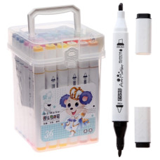 набір скетч маркерів "Mouse"   36кол., кругл./скош. накін., в пласт. кор.  222-36  (24)