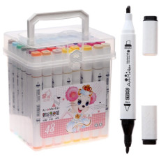 набір скетч маркерів "Mouse"   48кол., кругл./скош. накін., в пласт. кор.  222-48  (20)