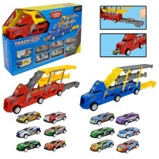 трейлер інерц. 35х7х12см., 6 машинок, в кор. 35х23х7,5см.  JS038-13B  (30/60)