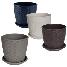 горщик для квітів Алеана з підставкою "Ротанг" 20х18см.