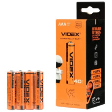 батарейка Videx R 03  1x4 в кор. NEW box  (40/1440)