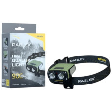ліхтарик налобний Rablex  900Lm  (white+red), 2XPG+2COB, Li-pol, Type-C, sensor  RB974