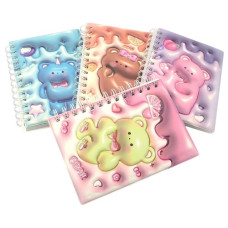 блокнот J.Otten DSCN9885 об`ємний на спіралі "Ведмежа" 17,8х12,6см., 80арк.  (12/96)