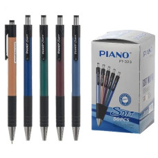 ручка Piano РТ-323 кульк. автом. масл. синя 0,7мм.  (50/2000)