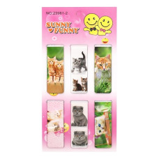 закладки магнітні J.Otten "Кошенята" 2х12см., набір 6шт.  23981-24  (12/480)