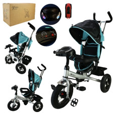 велосипед триколісний, гумові колеса 12"/10", гальма, пульт  TR2403  (1)