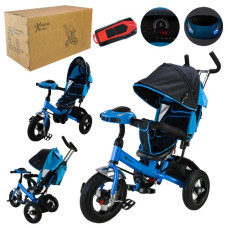 велосипед триколісний, гумові колеса 12"/10", гальма, пульт  TR2402  (1)