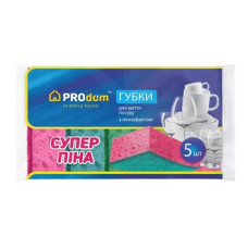 губка кухонна Prodom пориста набір 5шт. СУПЕР ПІНА  10019  (80)