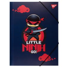 тека YES на гумці А4 пластикова "Ninja" синя  492218  (40/80)