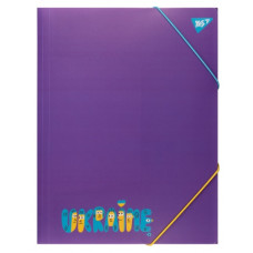 тека YES на гумці А4 пластикова "Stand with Ukraine" фіолетова  492219  (40/80)