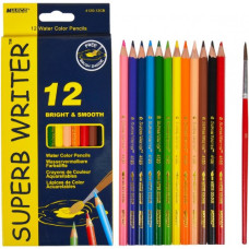 олівці кольор. Marco 4120-12CB акварельні 12кол. Superb Writer карт. уп. заточ. з пензликом (12/240)