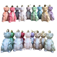 іграшка новорічна "Дракон" металік / бархат  (250/350)