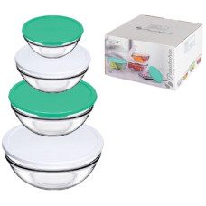 набір салатників Chefs 4шт. з пласт. кришками (d-14см., 17см., 20см., 23см.)  97268  (2)