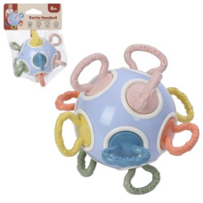 брязкальце 10,5см., сенсорна гра, текстурні рухливі дет., тріскачка, в сітці 11х16х10,5см.  70В (60)