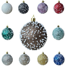 кульки ялинкові "сніг нові"  8см.  (4/192)