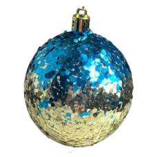 кульки ялинкові "нац. символіка лазерний блиск" 10см.  (3/90)