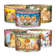 форма для паски пергаментна біла Асорті 130х85мм.  (50/300)