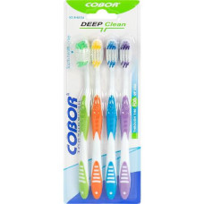 набір зубних щіток "Cobor" 19см. 4шт. на бліст.  Е813/4/124495  (144)