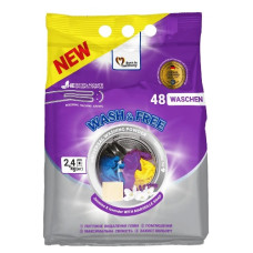 пральний порошок Wash&Free універсальний жасмин та лаванда з марсельським милом 2400гр.