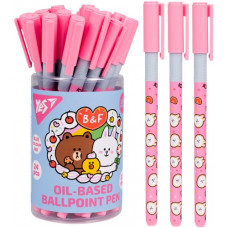 ручка YES "Line Friends" кульк. синя 0,7мм.  412248  (24/288/864)