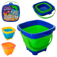 набір для пісочниці відерце складане 16см. в кул. 19х22х4см.  898-1  (96)