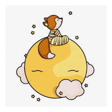 картина за номер. Ідейка 25х25см. дитяча "Рахуючи зірки"  КНО6143