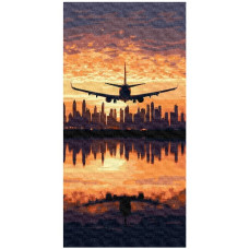 картина за номер. Ідейка 40х80см. "Політ над містом"  КНО6394