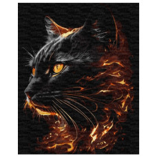 картина за номер. Ідейка 40х50см. "Вогняна краса" з фарбами металік  КНО6516