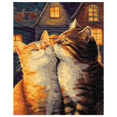 картина за номер. Ідейка 40х50см. "Закохані котики"  КНО6526