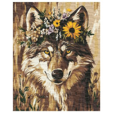 картина за номер. Ідейка 40х50см. "Гарна вовчиця"  КНО6786