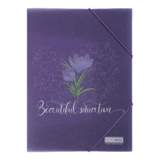 тека Buromax на гумках Arabeski А4 пластикова матова непрозора фіолетова  ВМ.3969-07  (12/180)