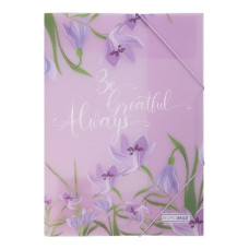 тека Buromax на гумках Arabeski А4 пластикова матова непрозора лавандова  ВМ.3969-39  (12/180)