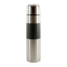 термос Zauberg 0,5л. сріблястий із силіконовою вставкою сірий  SL-50Z-Si-GREY