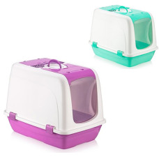 туалет для кошек закрытого типа большой (65х50х45) + совок  5092  (5)