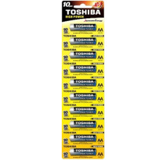 батарейка Toshiba LR 6 High Power Alkaline 1x10 на бліст.  (10/100)