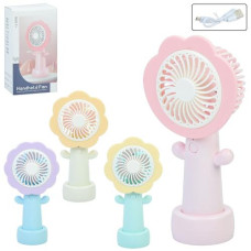 вентилятор 15см. 2 в 1 (ручний/портативний, настільний), акум., в кор. 8,5х15х4,5см.  МК 5712  (48)