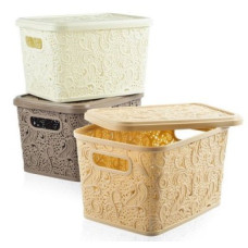 кошик з кришкою Elif "Мереживо" 10л. 16х23х33см.  377