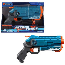 пістолет механічний 26х15см., 6 м`яких набоїв, в кор. 27х5х18,5см.  ВТ306