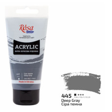 фарба акрилова ROSA Studio сіра темна 75мл.  32241445