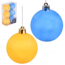 кульки ялинкові 7см. в кор. 6шт. жовто-блакитні  9664-7  (6/288)