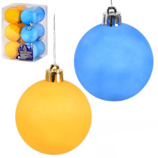 кульки ялинкові 5см. в кор. 12шт. жовто-блакитні  9664-5  (12/864)
