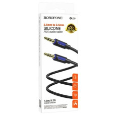аудіокабель Borofone 3.5mm male to 3.5mm male, silicone 1м.  BL20