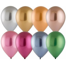 кульки повітряні Малайзія хром сатин мікс 12"/30см. (ціна за упак. - 50шт.)  1101-0560