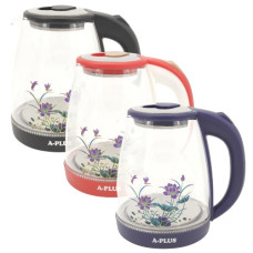 чайник електричний A-Plus дисковий скляний 2.0л.  1504  (12)