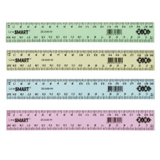 лінійка Zibi Smart Line 20см. тонований мікс  ZB.5608-99  (48/1152)