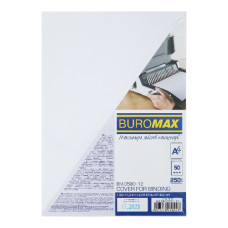 обкладинка для брошурування Buromax А4 картонна "під шкіру" біла 250гр./м2  ВМ.0580-12  (50/1000)