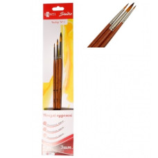 набір пензликів Santi Studio №1 синт. 3шт. круглі (№1,4,8), фарб. ручки  310834  (10)