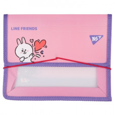 тека YES для зошитів пластикова на гумці В5 "Line Friends Cony"  492210  (24/96)
